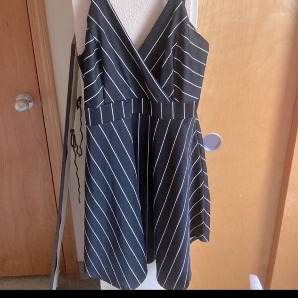 Olive tree black and white abstract dress